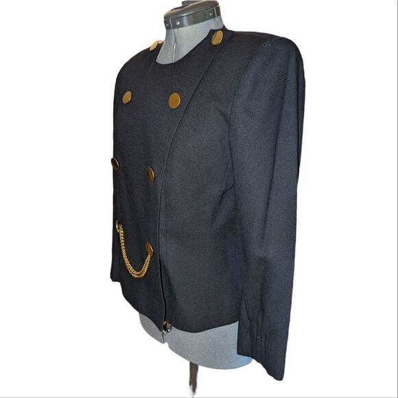 Vintage Suitsme black jacket with gold chain and buttons‎ - Picture 3 of 5